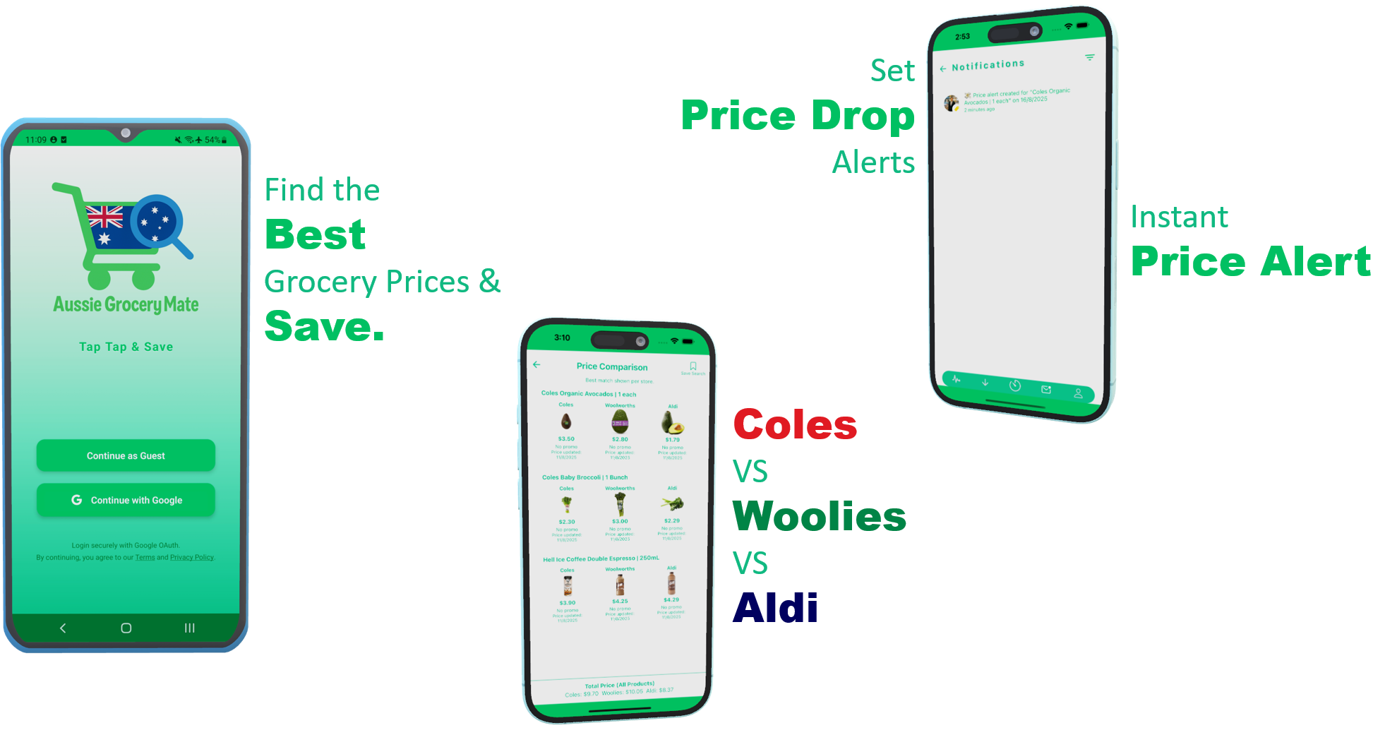 Shopping cart with Australian flag and magnifier
